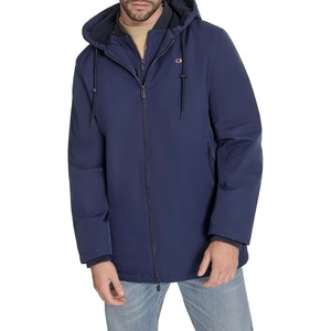 Champion Men’s Mid-length Soft Shell Performance Jacket With Sherpa Lining(Peacoat Flex Tech)