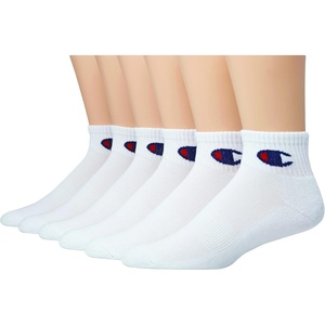 Champion Men’s Moisture-Wicking Cushioning & Arch Support Ankle Socks (6-Pack)(White – 6 Pack)