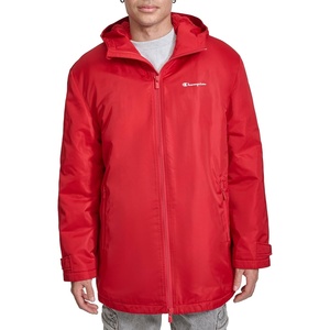 Champion Men’s Sherpa Lined Mid-length Sideline Jacket With Hood(Chili Pepper)