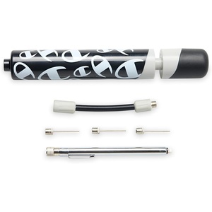 Champion Replacement Ball Pump with Metal Inflation Replacement Needles for Sports Balls with Compact Case, Compatible with Most Pumps for Basketball, Soccer, Football, Volleyball & Yoga Balls(Black/White/Tin Oxide)