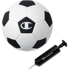 Champion Soccer Ball Youth & Adult – Matte Finish, 32-Panel Design, Enhanced Control, Sizes PVC Cover, Sizes 3,4 and 5 for Indoor & Outdoor Training, Includes 6″ Pump(Classic White/Black)