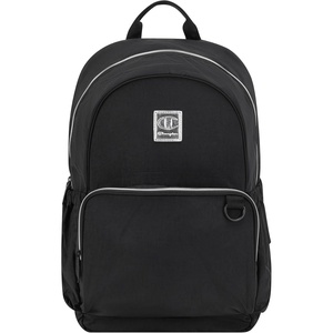Champion Venice Laptop Backpack in Crinkle Nylon with Padded Adjustable Straps, Water Bottle Pocket for Work, Travel, Commute, Black/Silver, One Size(Black)
