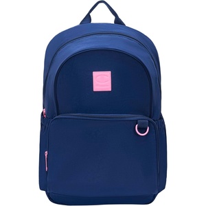 Champion Venice Laptop Backpack in Crinkle Nylon with Padded Adjustable Straps, Water Bottle Pocket for Work, Travel, Commute, Black/Silver, One Size(Blue Depths)