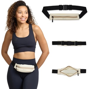 Champion Walk-Run Waist Belt (Champagne Frost), Slim Running Belt for Men and Women with Zipper Pocket and Adjustable Strap, Lightweight Waist Pack for Walking, Jogging, Workouts & Travel