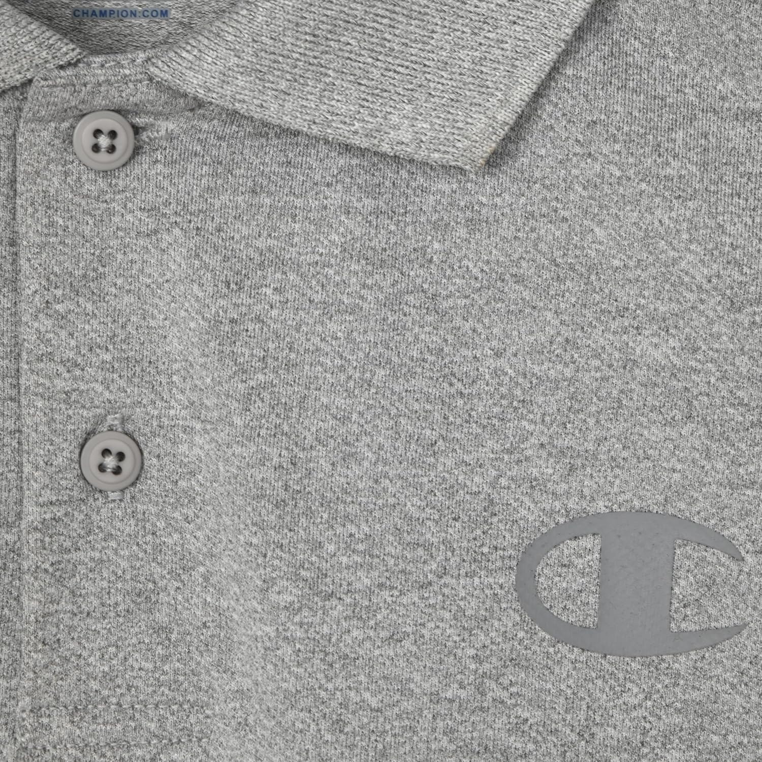 image:imageChampion Boys Athletic Short Sleeve Polo Shirt with Moisture Wicking Stretch FabricGrey Heather