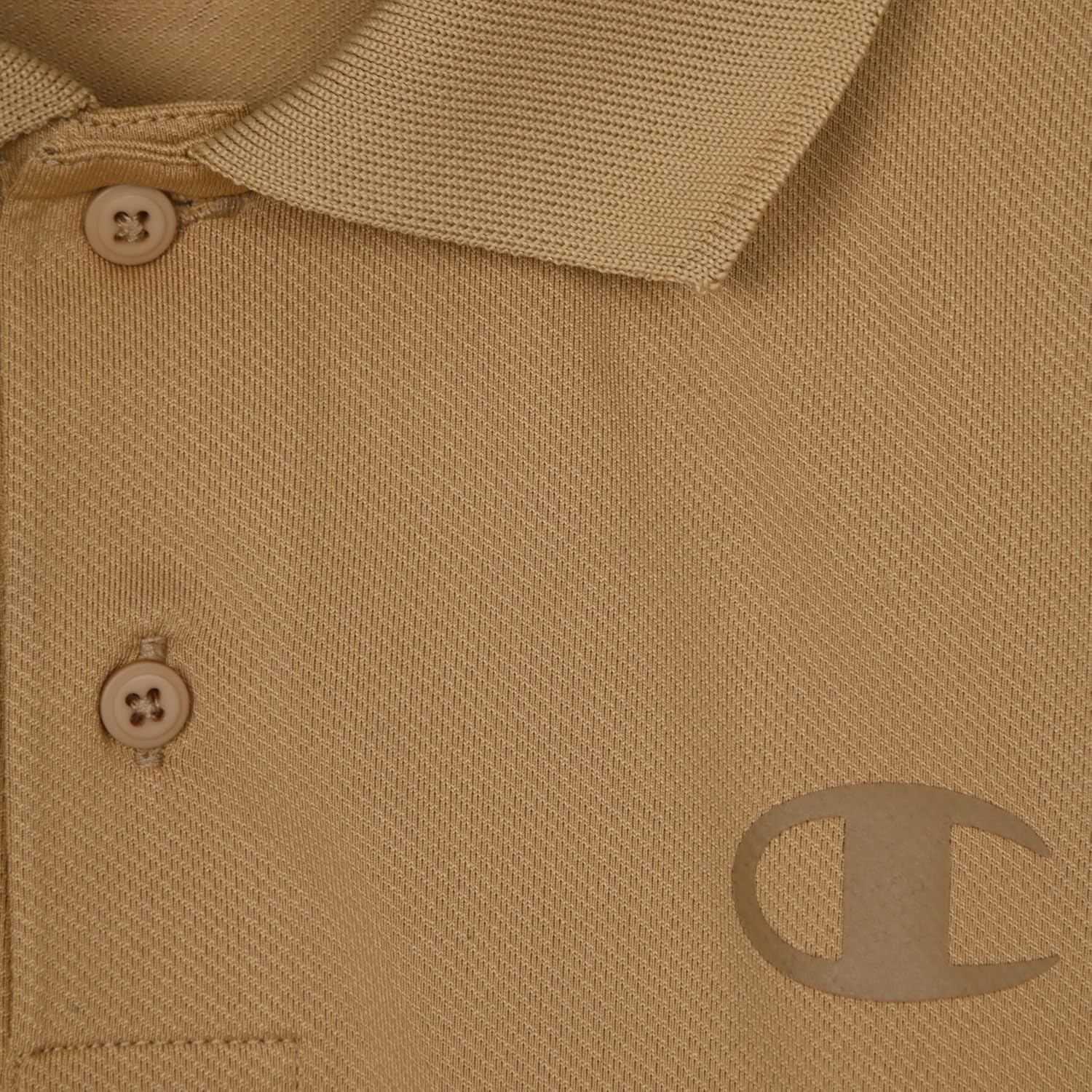 image:imageChampion Boys Athletic Short Sleeve Polo Shirt with Moisture Wicking Stretch FabricKhaki