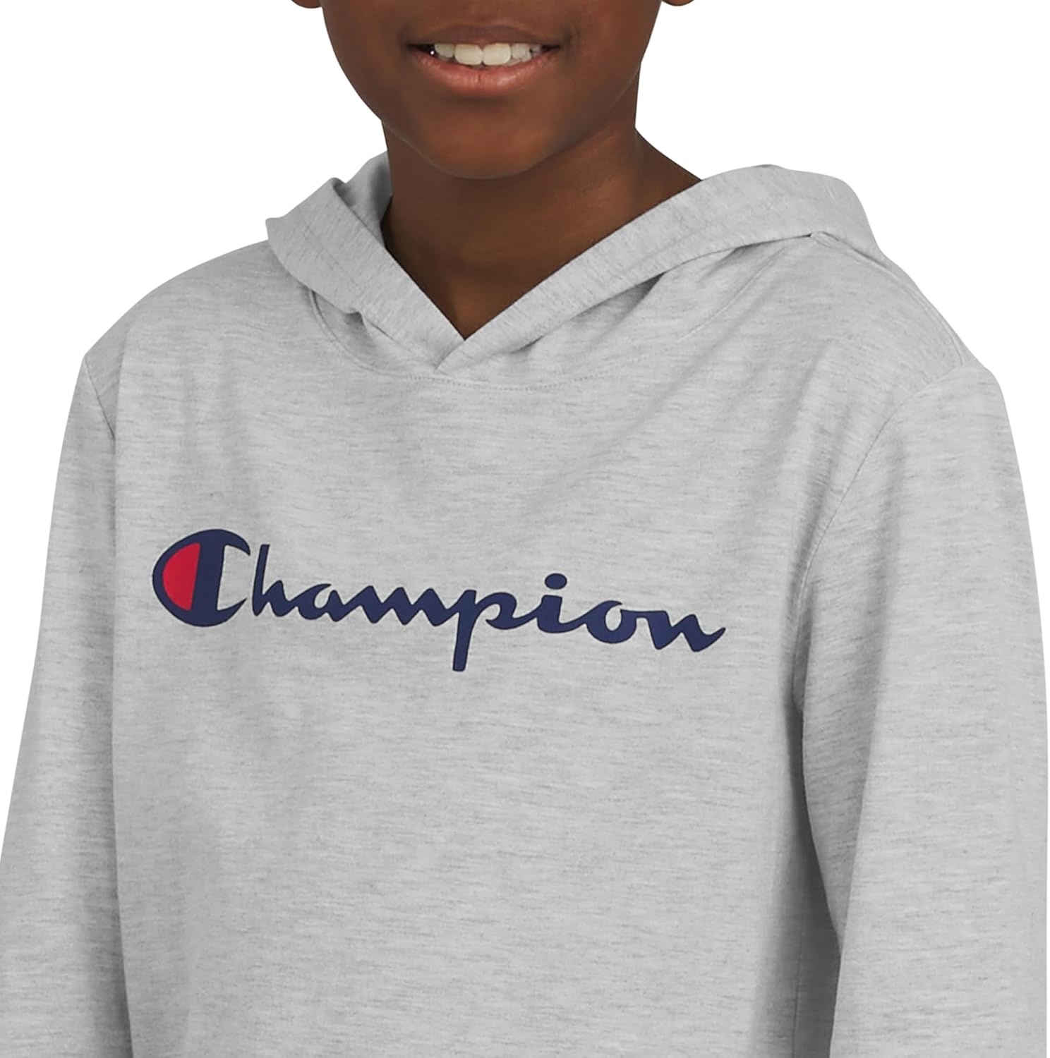 image:imageChampion Boys Boys Long Sleeve Hooded ShirtClean Grey