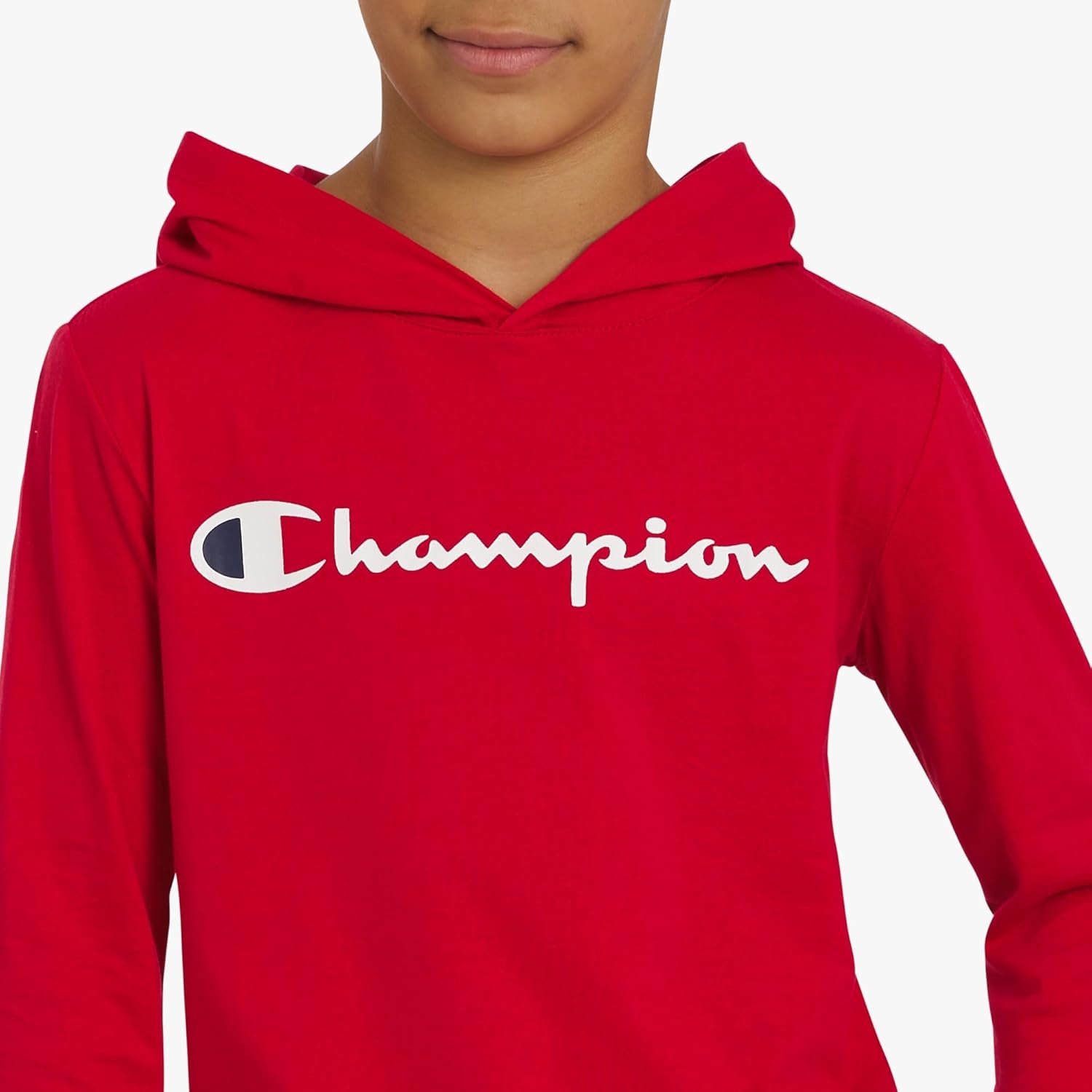 image:imageChampion Boys Boys Long Sleeve Hooded ShirtLychee Red