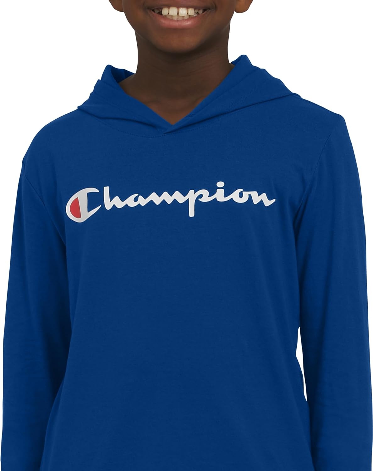 image:imageChampion Boys Boys Long Sleeve Hooded ShirtSignature Limoges Blue