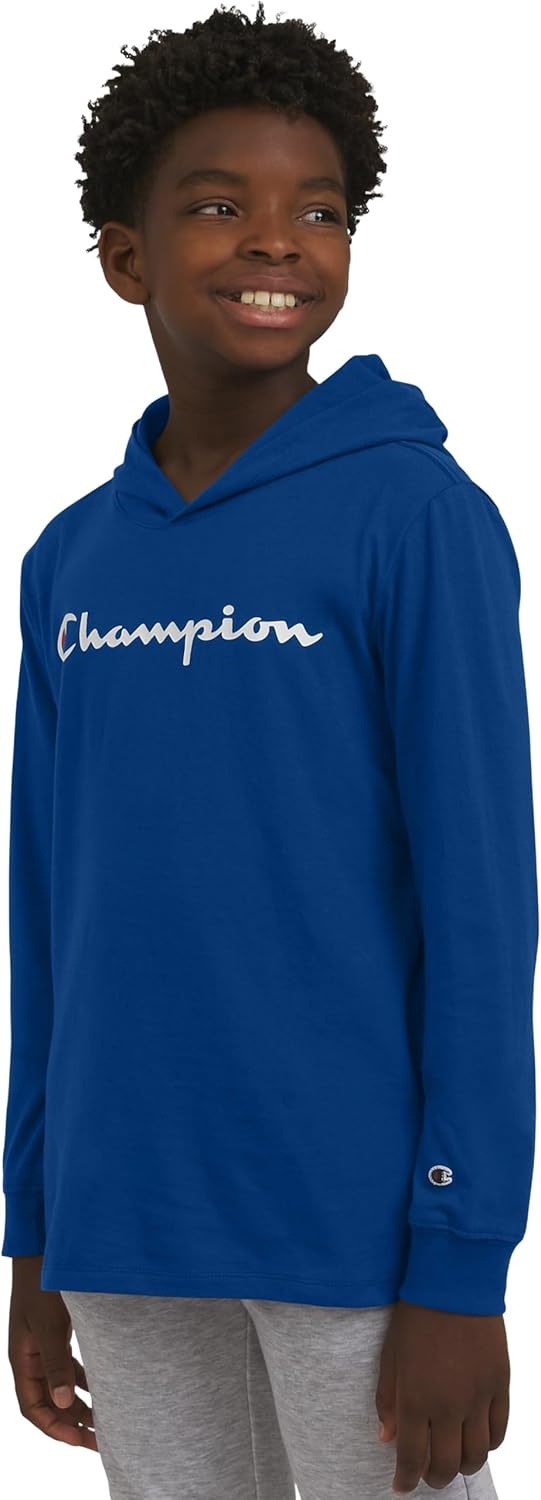 image:imageChampion Boys Boys Long Sleeve Hooded ShirtSignature Limoges Blue