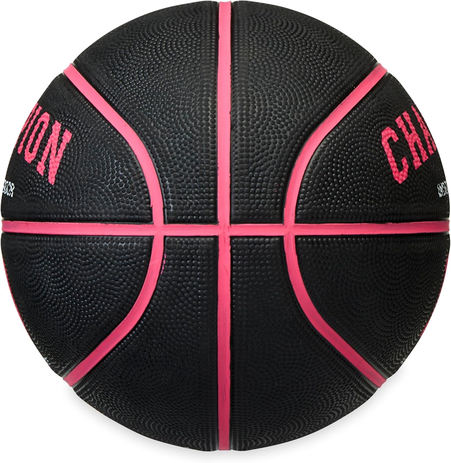 image:imageChampion Downtown Basketball Durable Rubber Cover with Deep Channels for Better Control AntiBurst Butyl Bladder Includes Ball Pump for IndoorOutdoor PlayBLACKKNOCKOUT PINK