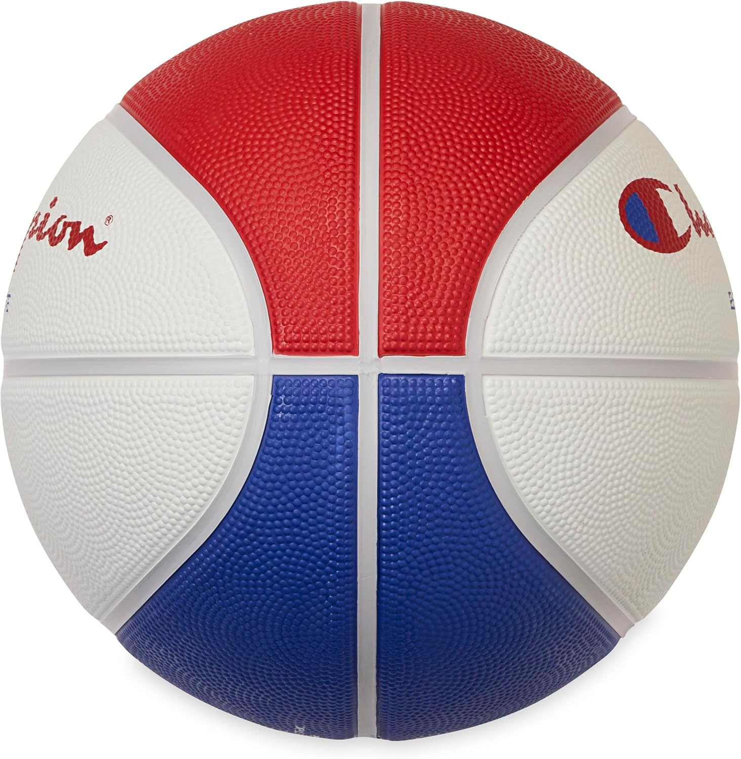 image:imageChampion Downtown Basketball Durable Rubber Cover with Deep Channels for Better Control AntiBurst Butyl Bladder Includes Ball Pump for IndoorOutdoor PlayREDWHITEBLUE