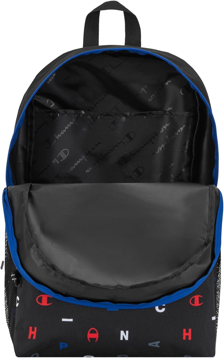 image:imageChampion Kids Merit Backpack with Padded Straps Water Bottle Pocket and Laptop Compartment for Daily Use GreyWhite One SizeBlack Combo