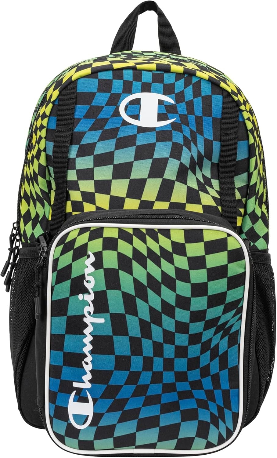 image:imageChampion Kids Mode 2Piece Backpack and Insulated Lunch Box Combo Set with Laptop Compartment Padded Straps Water Bottle Pocket for Daily Use Mykonos BlueBlackSulfur Spring One Size