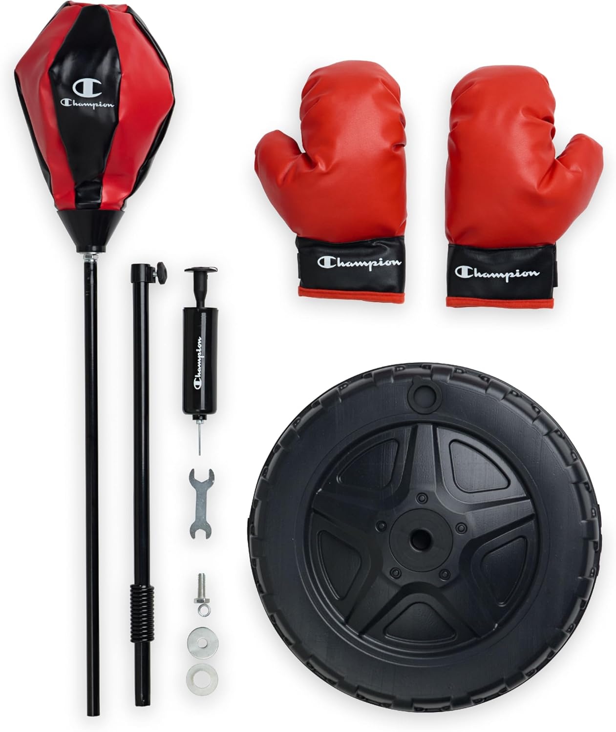 image:imageChampion Kids Punching Bag Set for Ages 310 Adjustable 3043 Stand SpringRebound Boxing Bag PU Foam Gloves amp Fillable Base Indoor amp Outdoor Youth Boxing SetReact