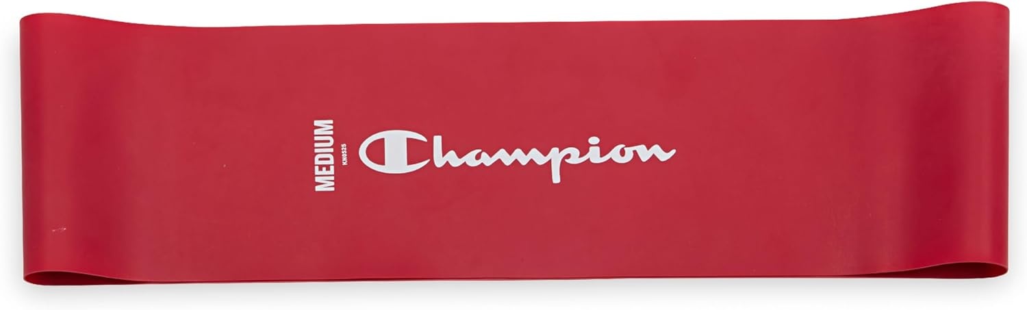 image:imageChampion Loop Resistance Bands 3Pack GreyRedBlue LightMediumHeavy OdorFree 4 Rubber Latex Exercise Bands for Strength Training and Physical Therapy Includes Exercise Guide