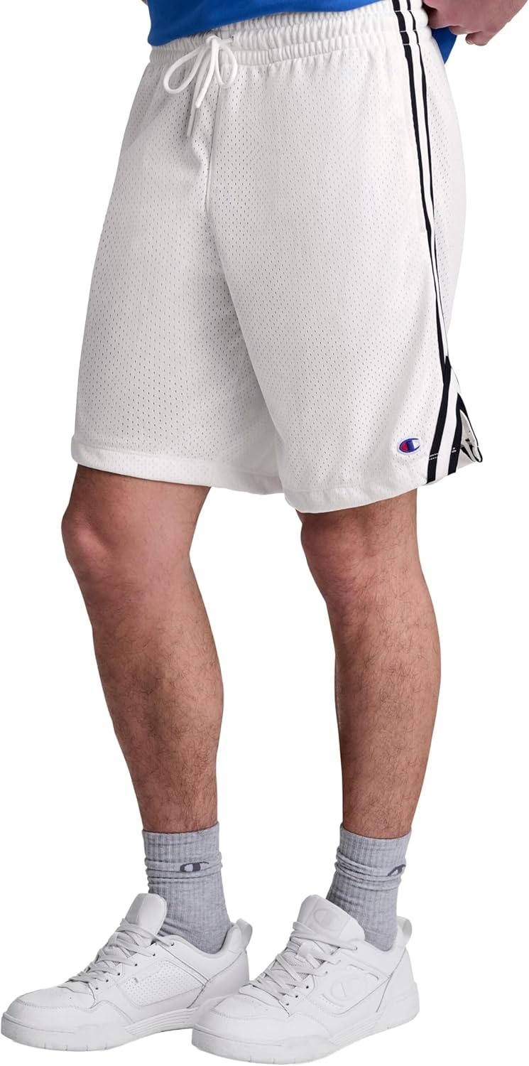 image:imageChampion Mens 10 Lacrosse Shorts Standard Fit Lightweight Available in Regular and Big amp TallBright White