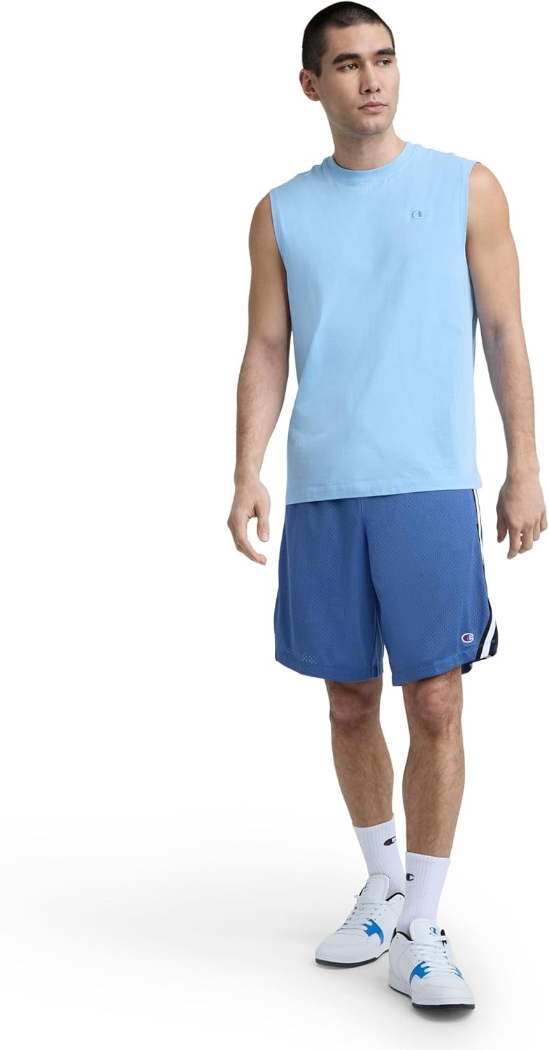image:imageChampion Mens 10 Lacrosse Shorts Standard Fit Lightweight Available in Regular and Big amp TallCoastal Fjord