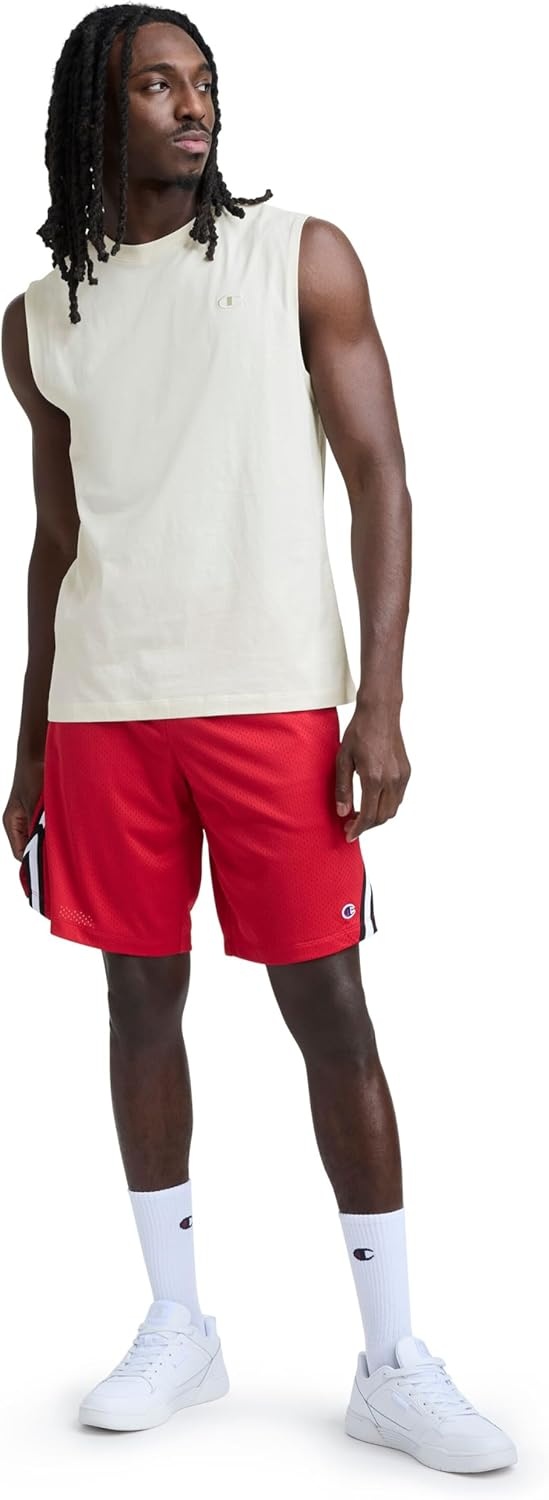 image:imageChampion Mens 10 Lacrosse Shorts Standard Fit Lightweight Available in Regular and Big amp TallTango Red