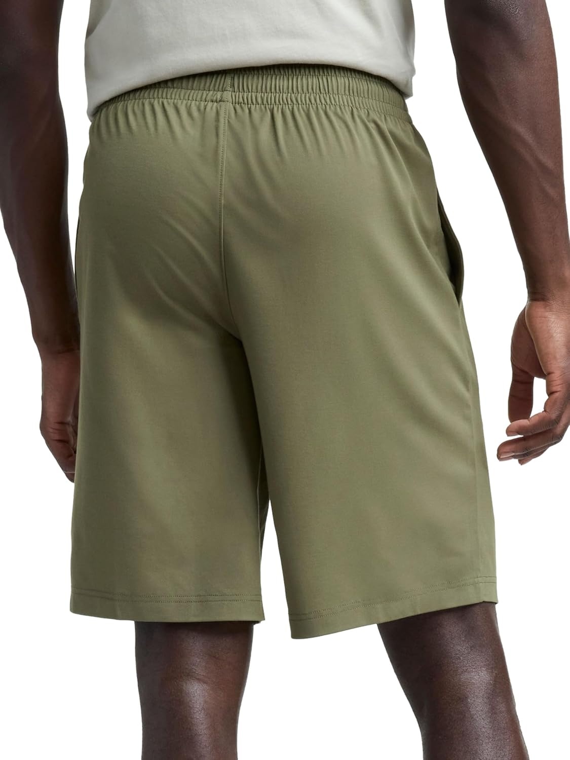 image:imageChampion Mens 10 Sport Knit Shorts Slim Fit LightweightBurnt Olive C Logo