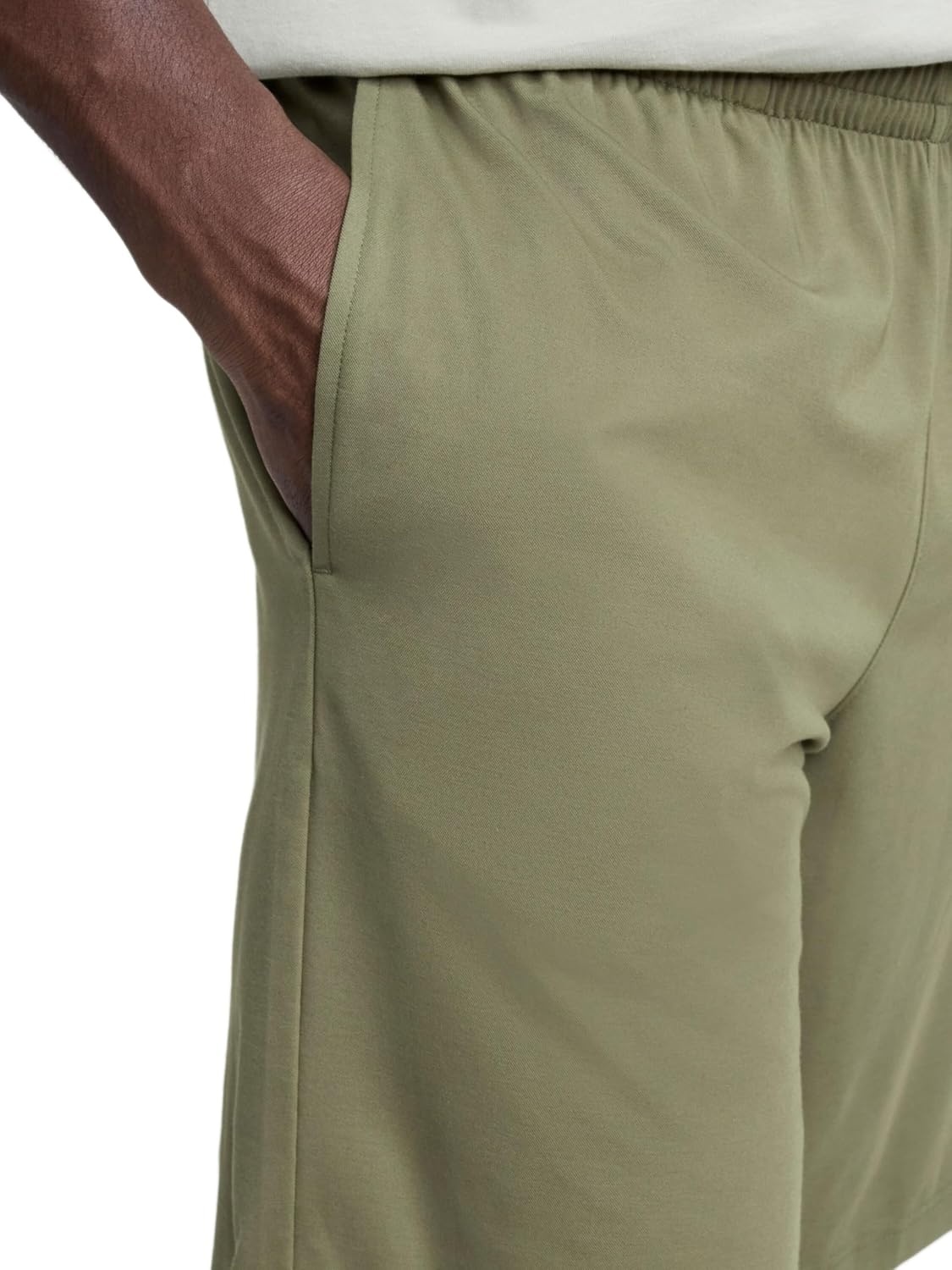 image:imageChampion Mens 10 Sport Knit Shorts Slim Fit LightweightBurnt Olive C Logo