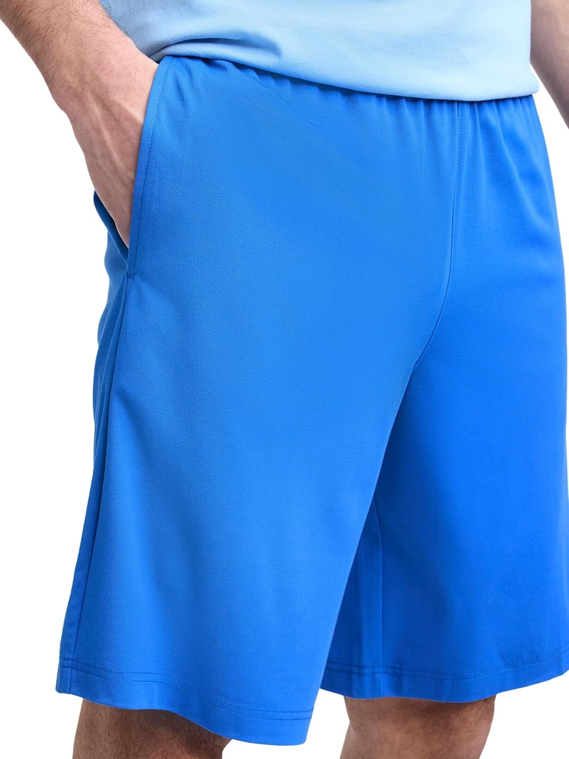 image:imageChampion Mens 10 Sport Knit Shorts Slim Fit LightweightNebulas Blue C Logo