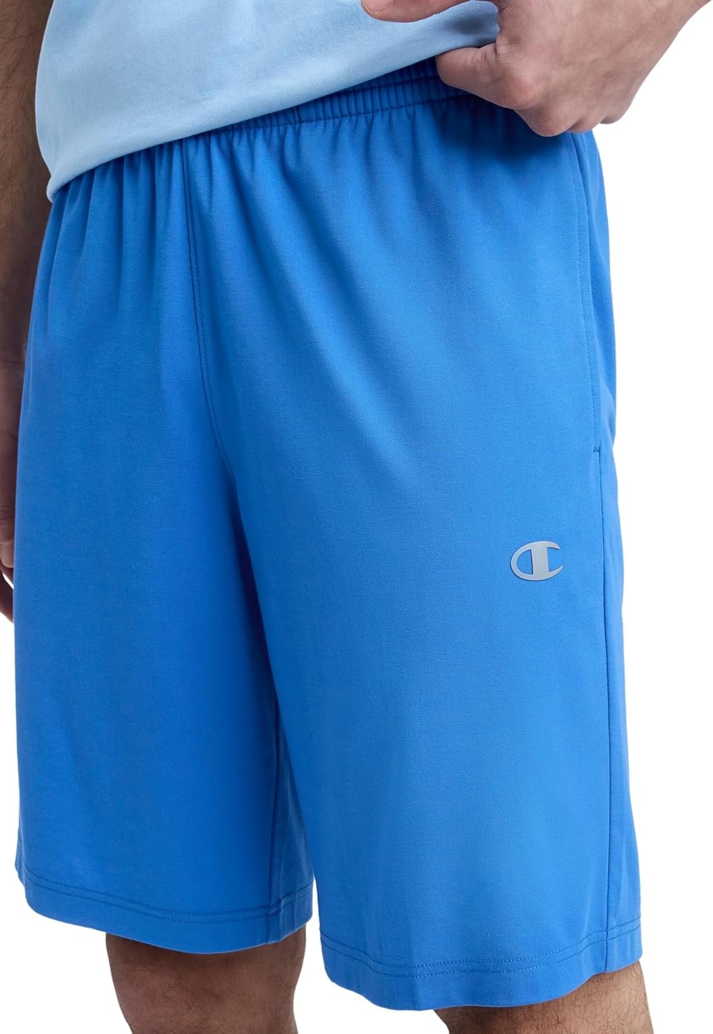 image:imageChampion Mens 10 Sport Knit Shorts Slim Fit LightweightNebulas Blue C Logo