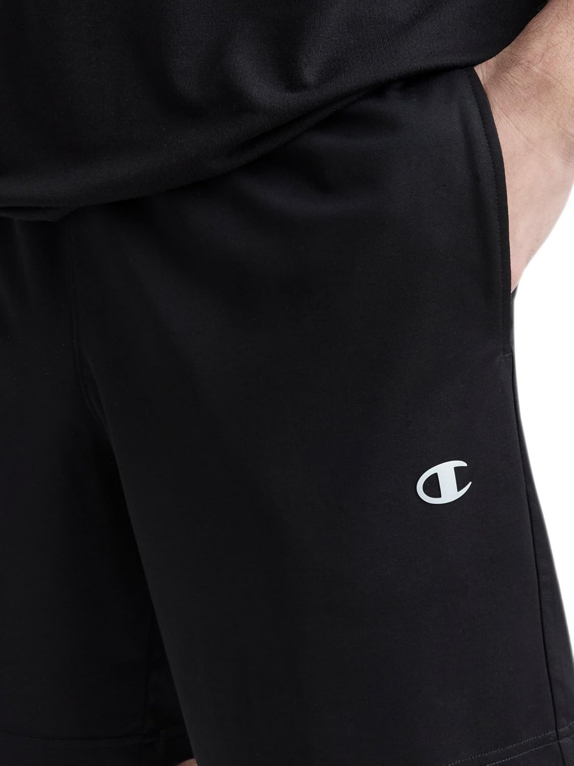 image:imageChampion Mens 7 Sport Knit Shorts Slim Fit LightweightBlack C Logo
