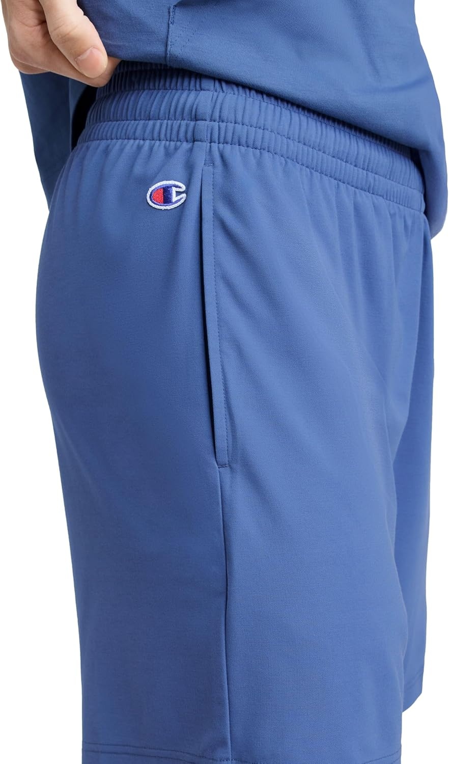 image:imageChampion Mens 7 Sport Knit Shorts Slim Fit LightweightCoastal Fjord C Logo