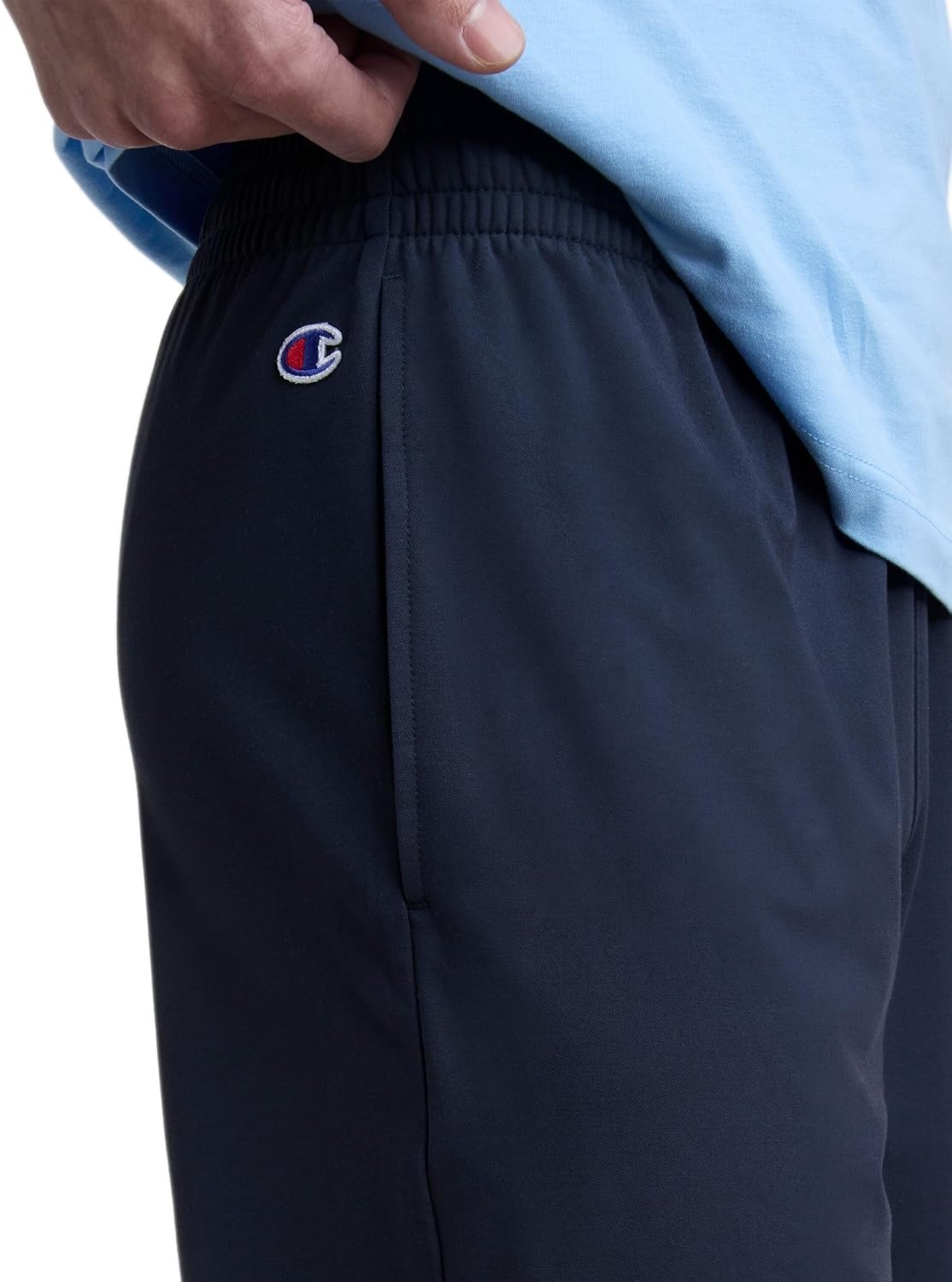 image:imageChampion Mens 7 Sport Knit Shorts Slim Fit LightweightDeep Navy C Logo