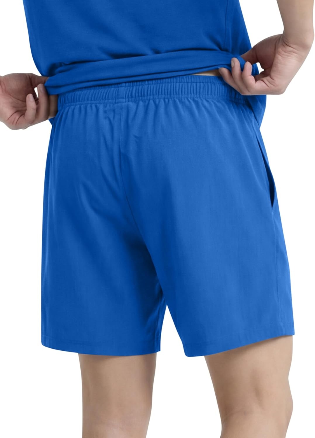 image:imageChampion Mens 7 Sport Knit Shorts Slim Fit LightweightNebulas Blue C Logo
