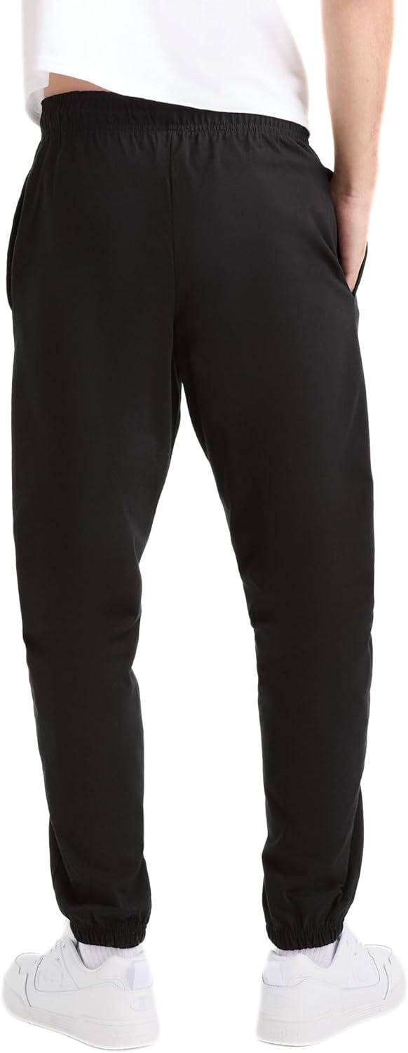 image:imageChampion Mens CinchedBottom Lounge Pants Standard Fit Lightweight 100 Cotton Available in Regular and Big amp TallBlack