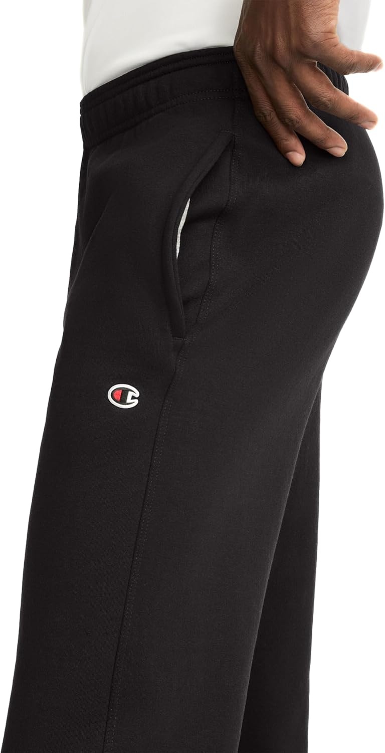 image:imageChampion Mens CinchedBottom Lounge Pants Standard Fit Lightweight Available in Regular and Big amp TallBlack C Logo