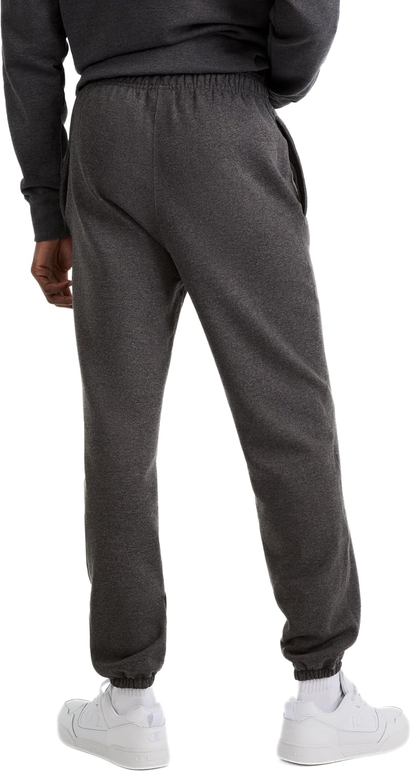 image:imageChampion Mens CinchedBottom Lounge Pants Standard Fit Lightweight Available in Regular and Big amp TallGranite Heather C Logo