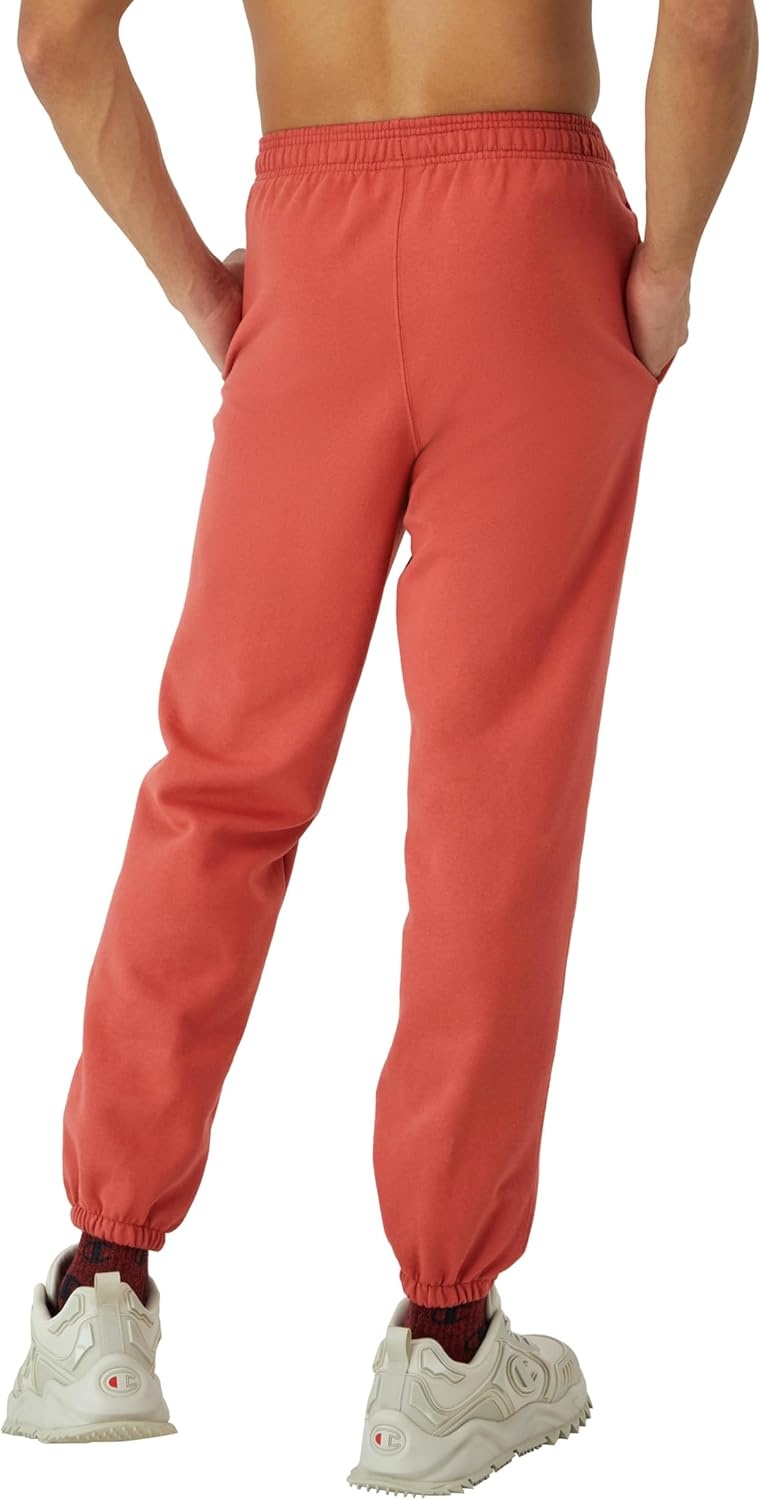 image:imageChampion Mens CinchedBottom Lounge Pants Standard Fit Lightweight Available in Regular and Big amp TallPicante Pink C Patch Logo