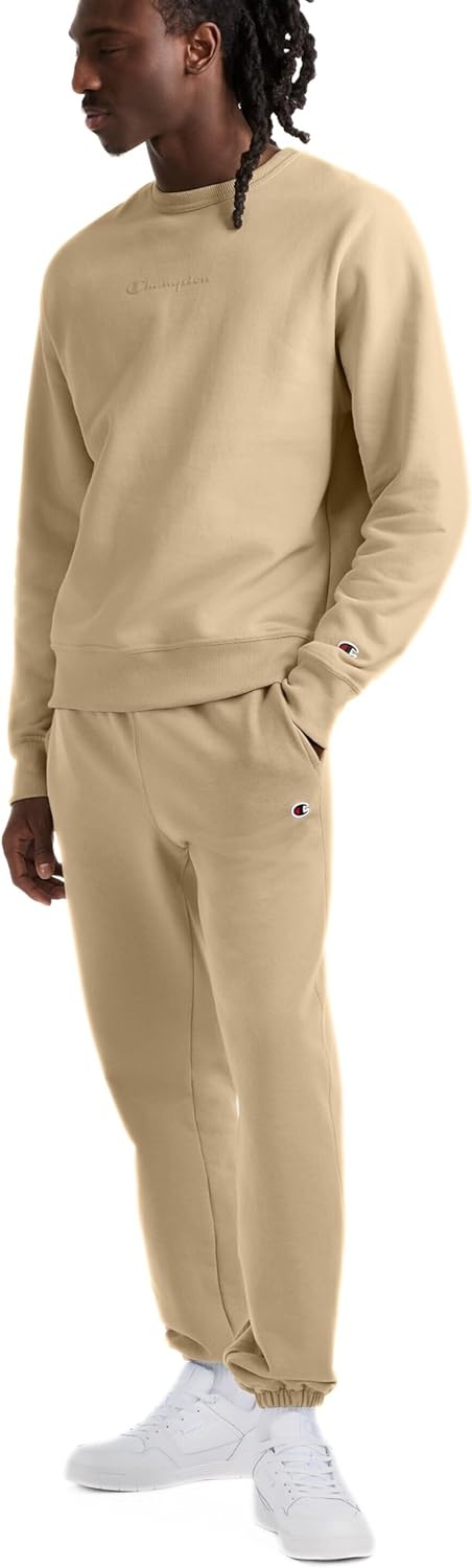 image:imageChampion Mens CinchedBottom Lounge Pants Standard Fit Lightweight Available in Regular and Big amp TallWestern Khaki