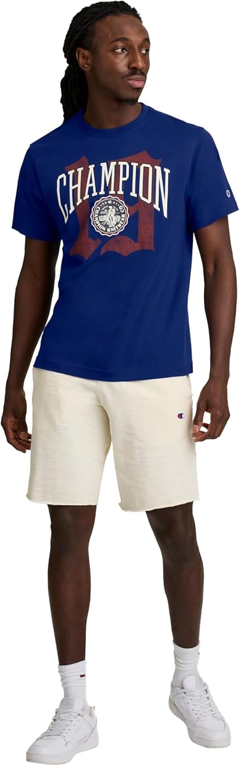image:imageChampion Mens Classic Graphic Short Sleeve TShirt Standard Fit Modern Retro Gothic 19 GraphicBlue Depths Gothic 19