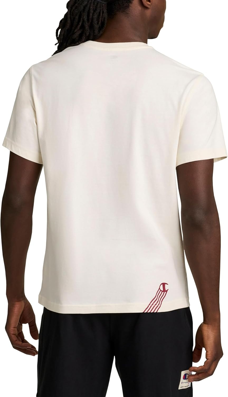 image:imageChampion Mens Classic Graphic Short Sleeve TShirt Standard Fit Modern Retro Gothic 19 GraphicUnbleached Cotton Champion 1919