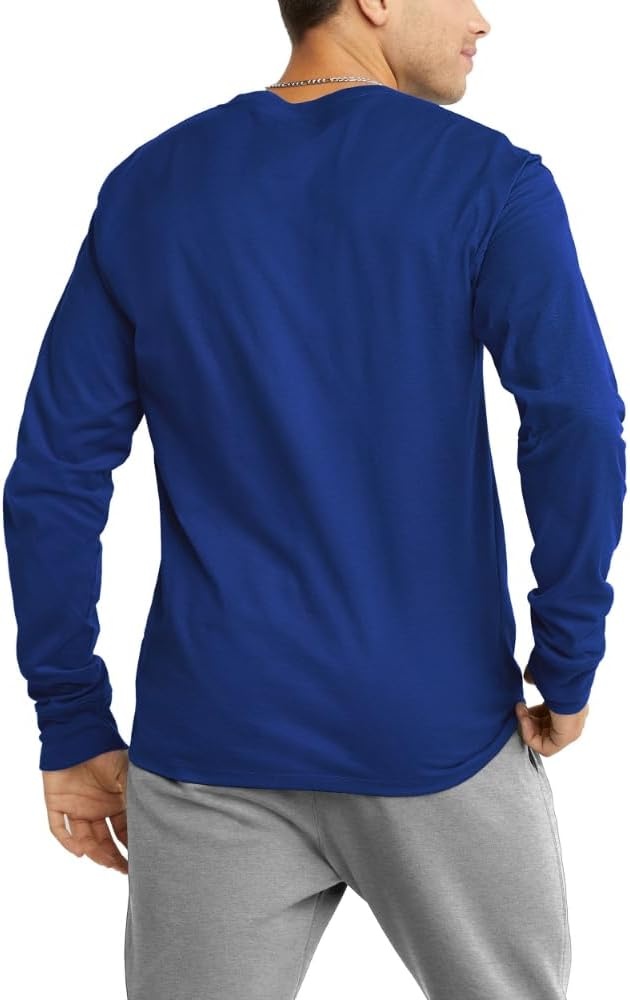 image:imageChampion Mens Classic Long Sleeve TShirt Standard Fit Script amp C Logo Available in Regular and Big amp TallSurf the Web