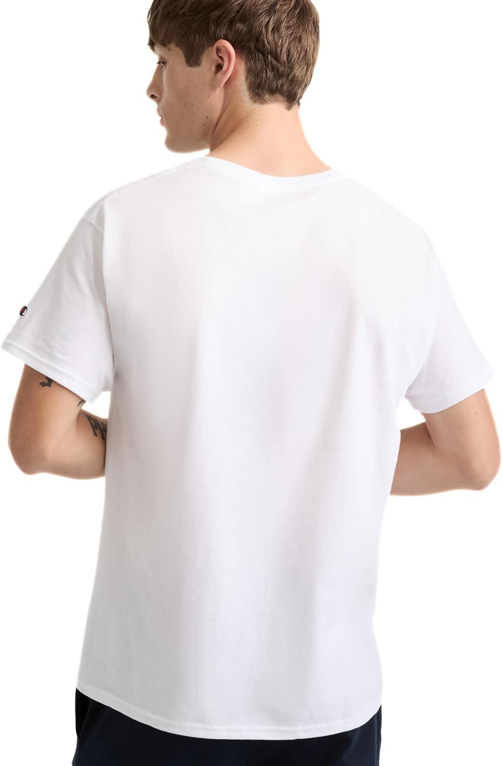 image:imageChampion Mens Classic Short Sleeve TShirt Standard Fit Midweight 100 Cotton Available in Regular and Big amp TallBright White