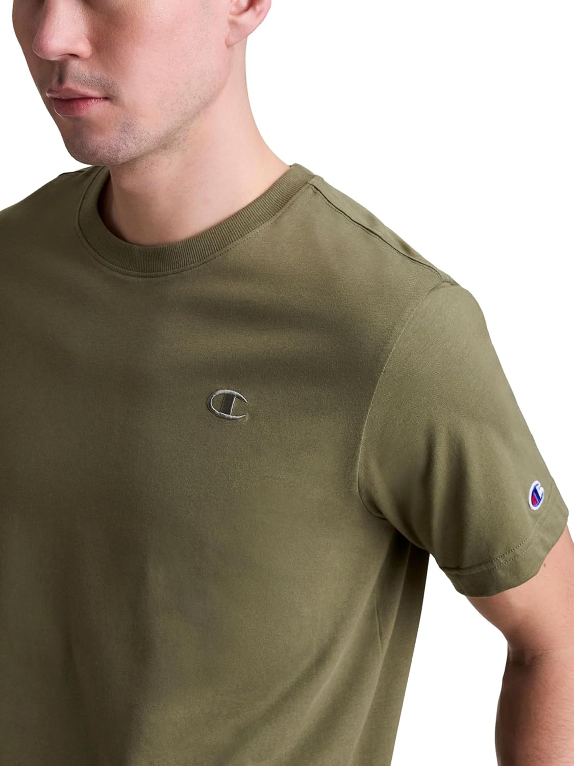 image:imageChampion Mens Classic Short Sleeve TShirt Standard Fit Midweight 100 Cotton Available in Regular and Big amp TallBurnt Olive