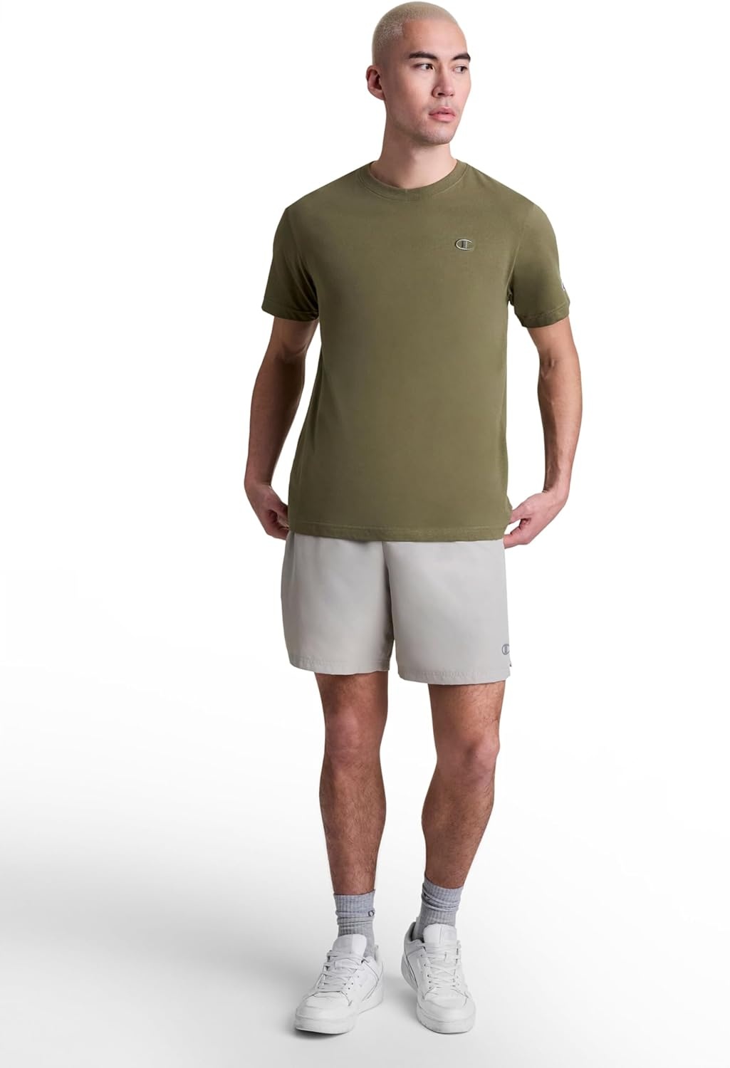 image:imageChampion Mens Classic Short Sleeve TShirt Standard Fit Midweight 100 Cotton Available in Regular and Big amp TallBurnt Olive