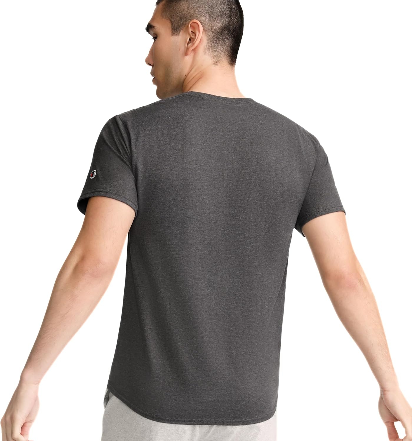 image:imageChampion Mens Classic Short Sleeve TShirt Standard Fit Midweight 100 Cotton Available in Regular and Big amp TallGranite Heather