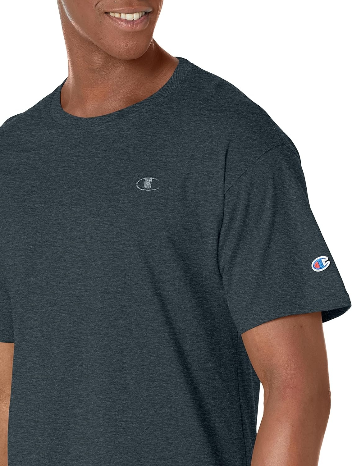 image:imageChampion Mens Classic Short Sleeve TShirt Standard Fit Midweight 100 Cotton Available in Regular and Big amp TallGranite Heather