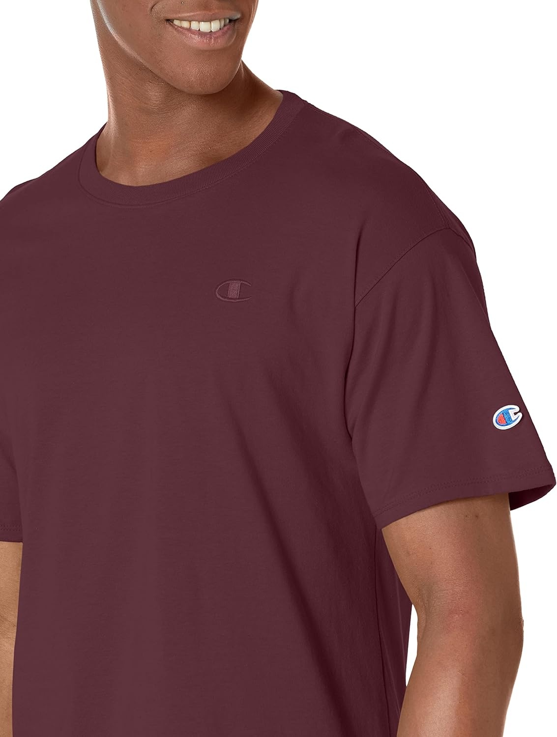 image:imageChampion Mens Classic Short Sleeve TShirt Standard Fit Midweight 100 Cotton Available in Regular and Big amp TallMaroon