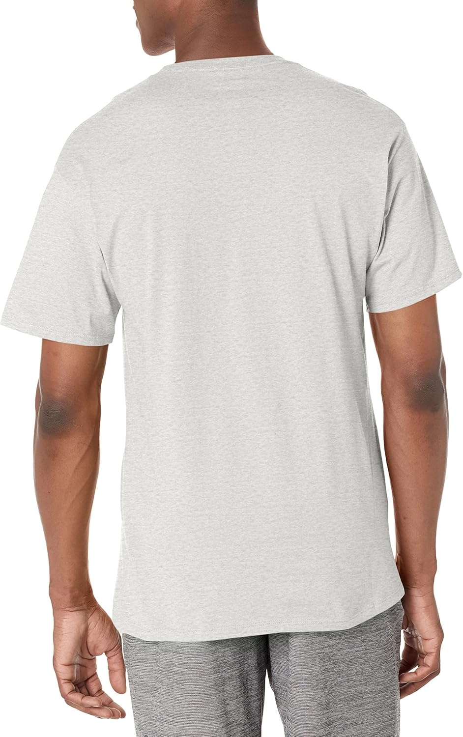 image:imageChampion Mens Classic Short Sleeve TShirt Standard Fit Midweight 100 Cotton Available in Regular and Big amp TallPlatinum Silver Heather