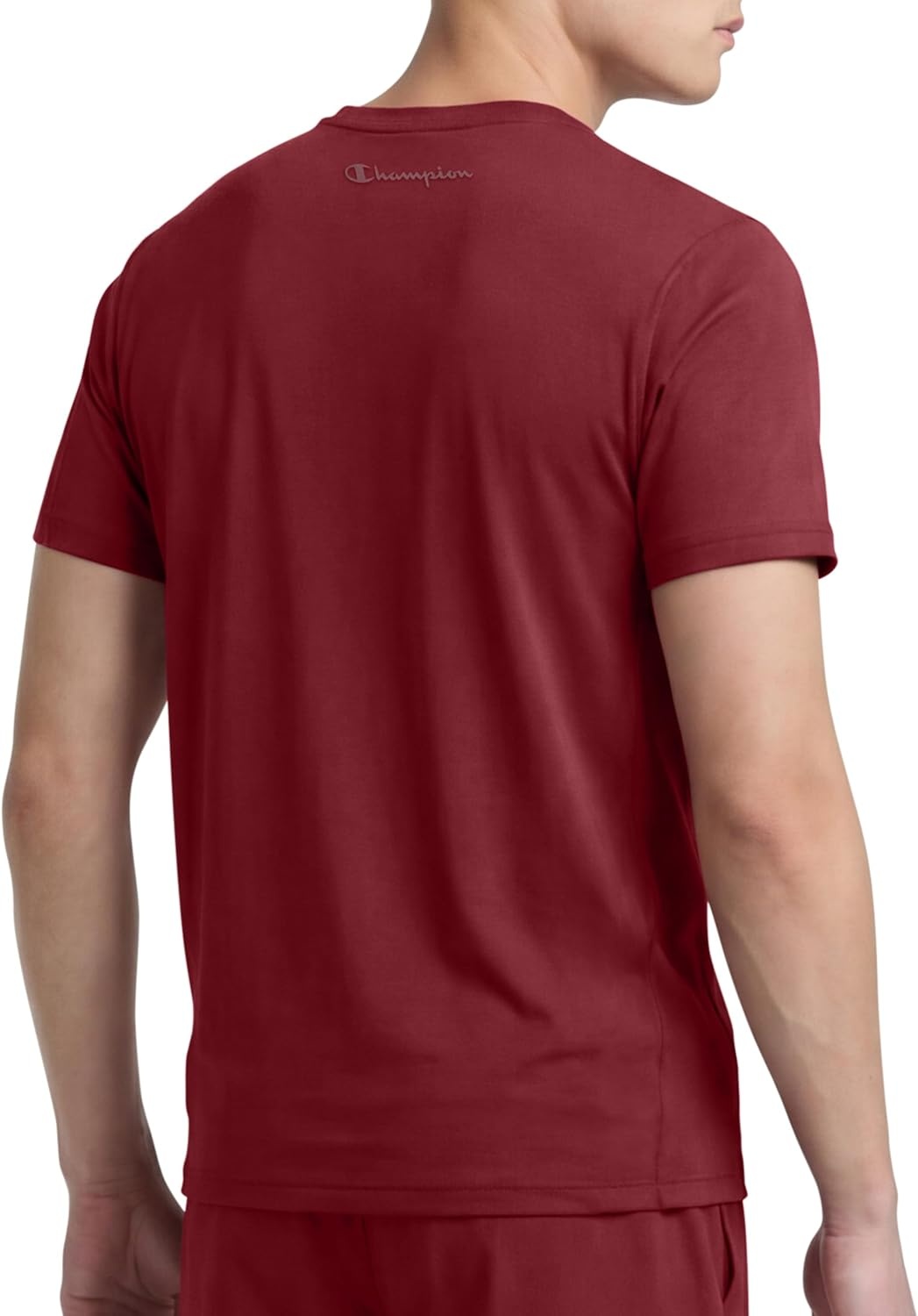 image:imageChampion Mens Classic Short Sleeve TShirt Standard Fit Midweight 100 Cotton Available in Regular and Big amp TallPomegranate