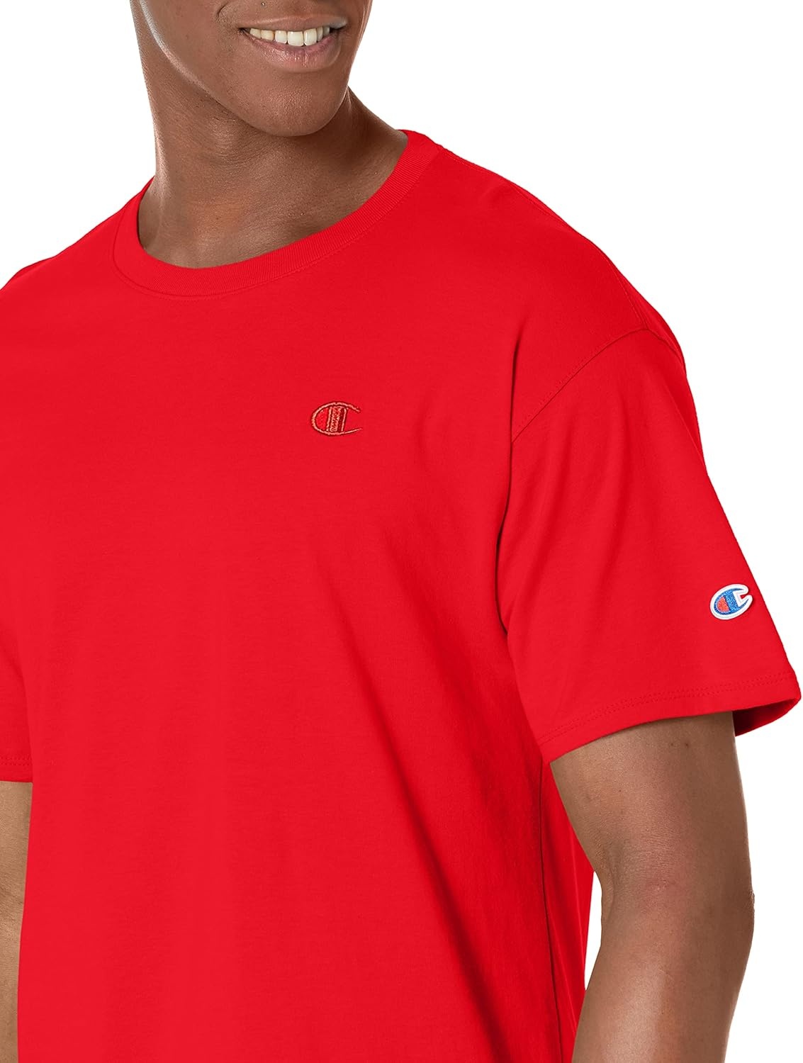 image:imageChampion Mens Classic Short Sleeve TShirt Standard Fit Midweight 100 Cotton Available in Regular and Big amp TallScarlet