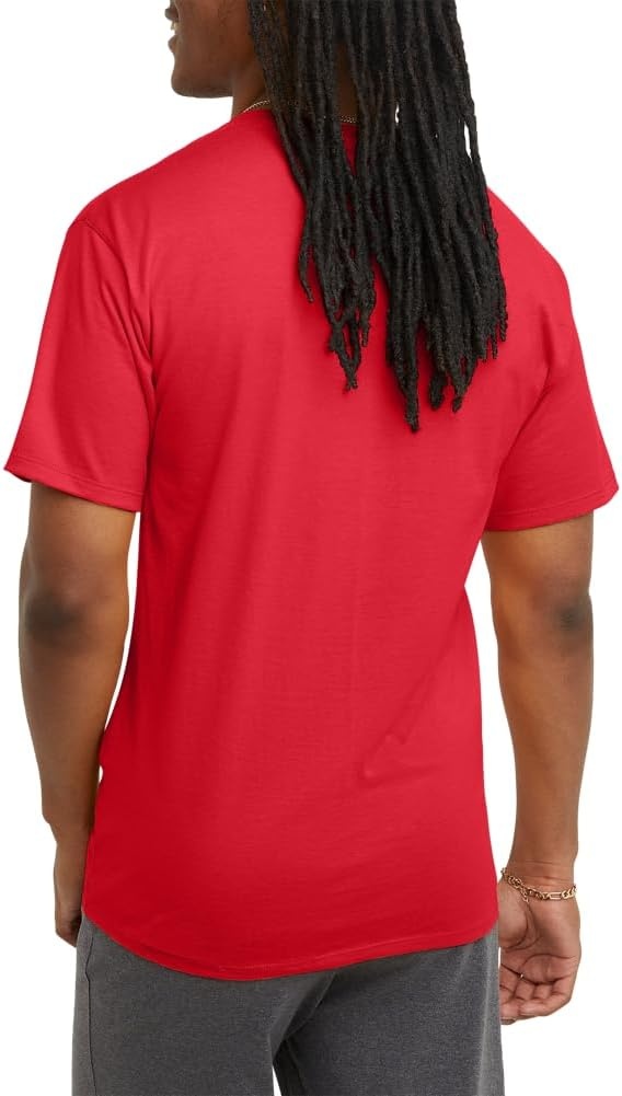 image:imageChampion Mens Classic Short Sleeve TShirt Standard Fit Midweight 100 Cotton Available in Regular and Big amp TallScarlet