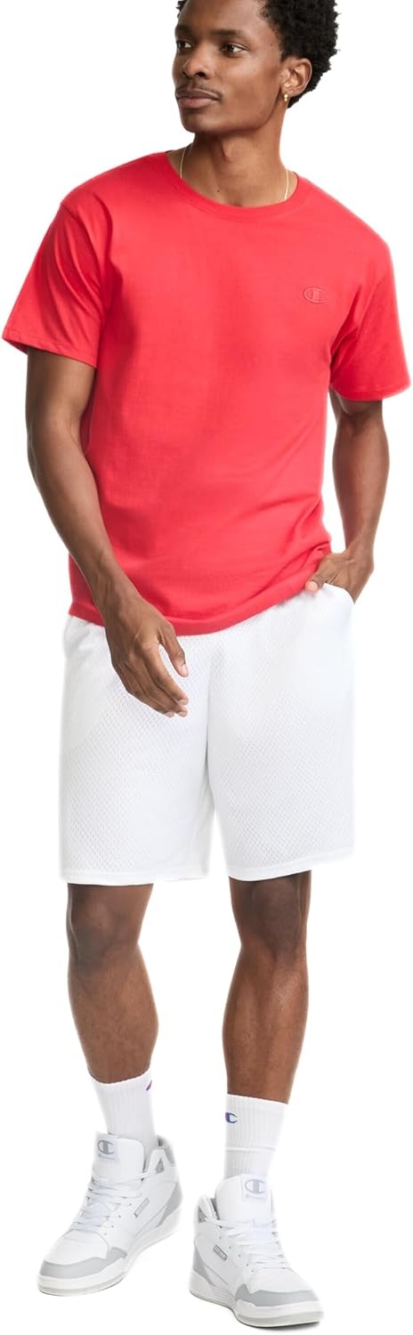 image:imageChampion Mens Classic Short Sleeve TShirt Standard Fit Midweight 100 Cotton Available in Regular and Big amp TallScarlet